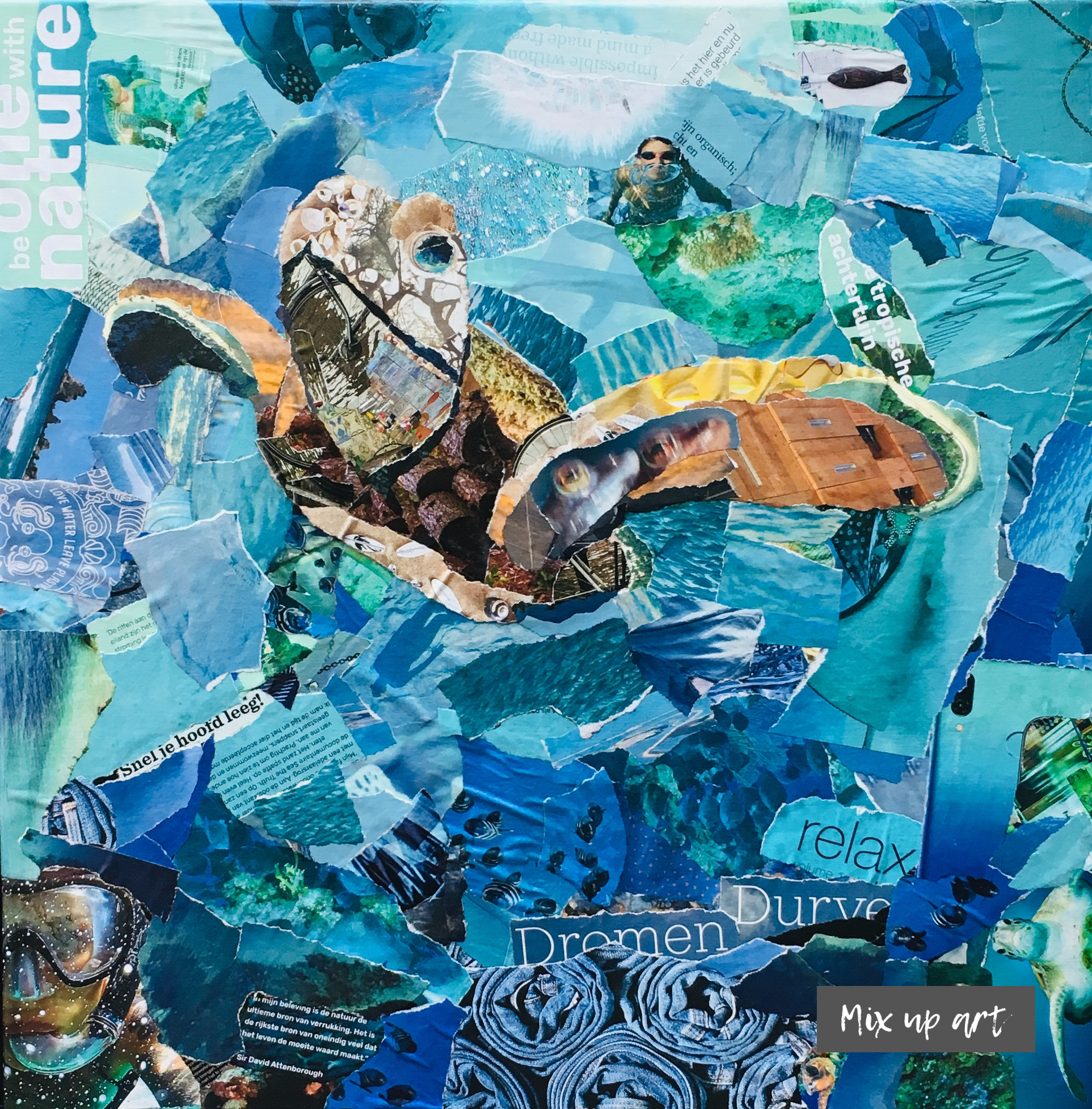 Divers view Divers view - € 550,- Collage (50 x 50)