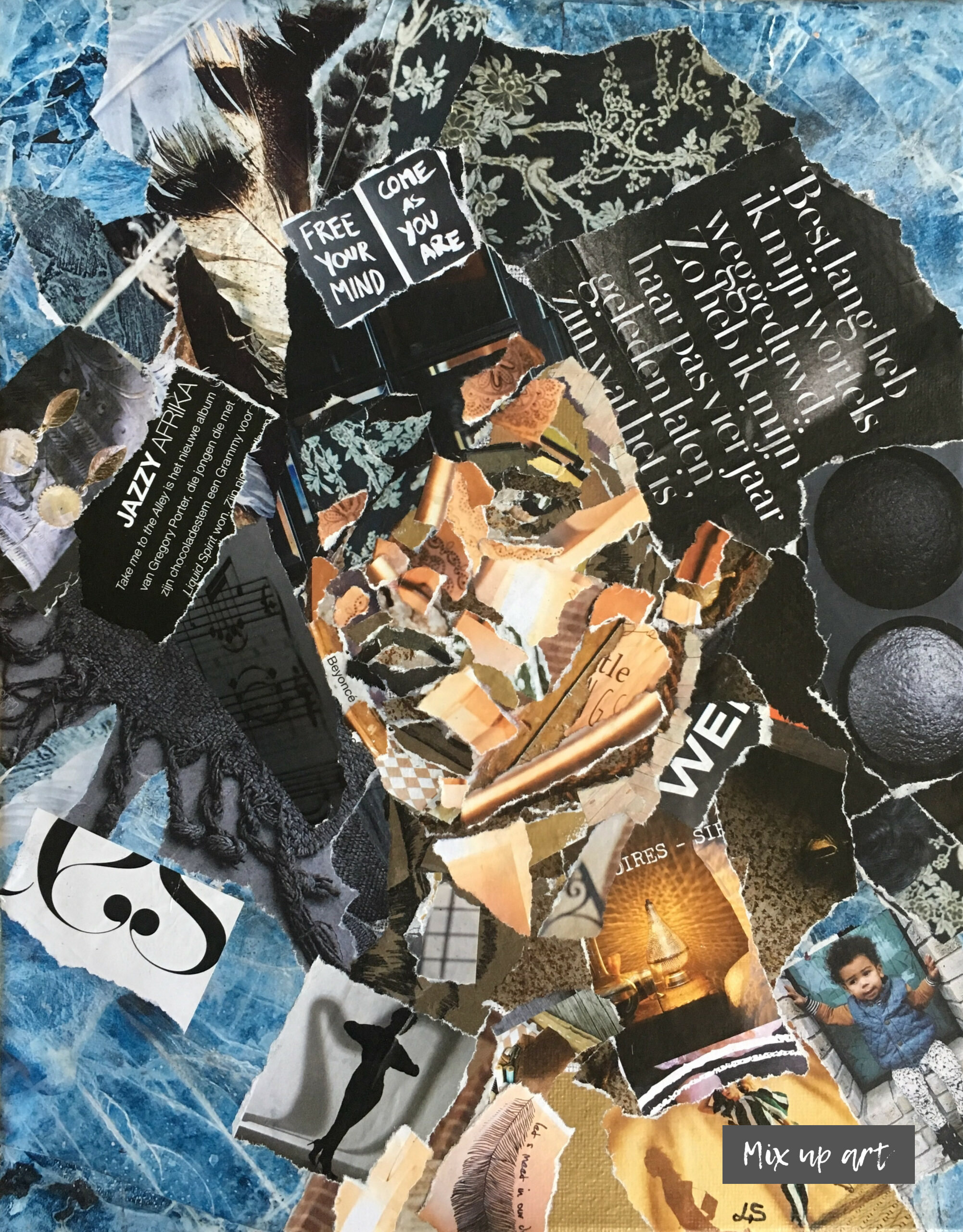 Brown desire Brown desire - €200,- Collage op Canvas 24 x 30
