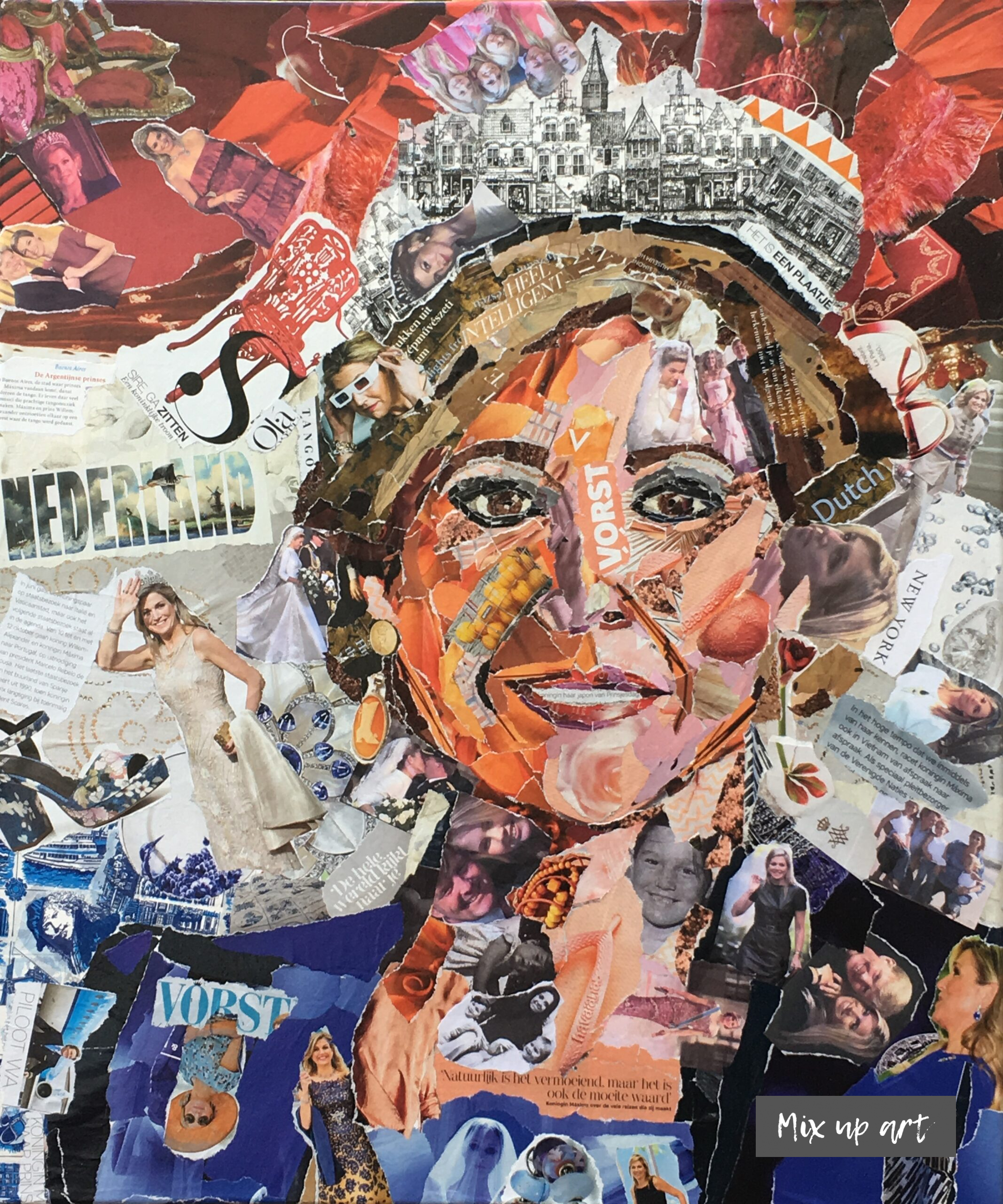 Queen of hearts (Maxima) Queen of hearts (Maxima)- €750,- / Collage (50 x 60)