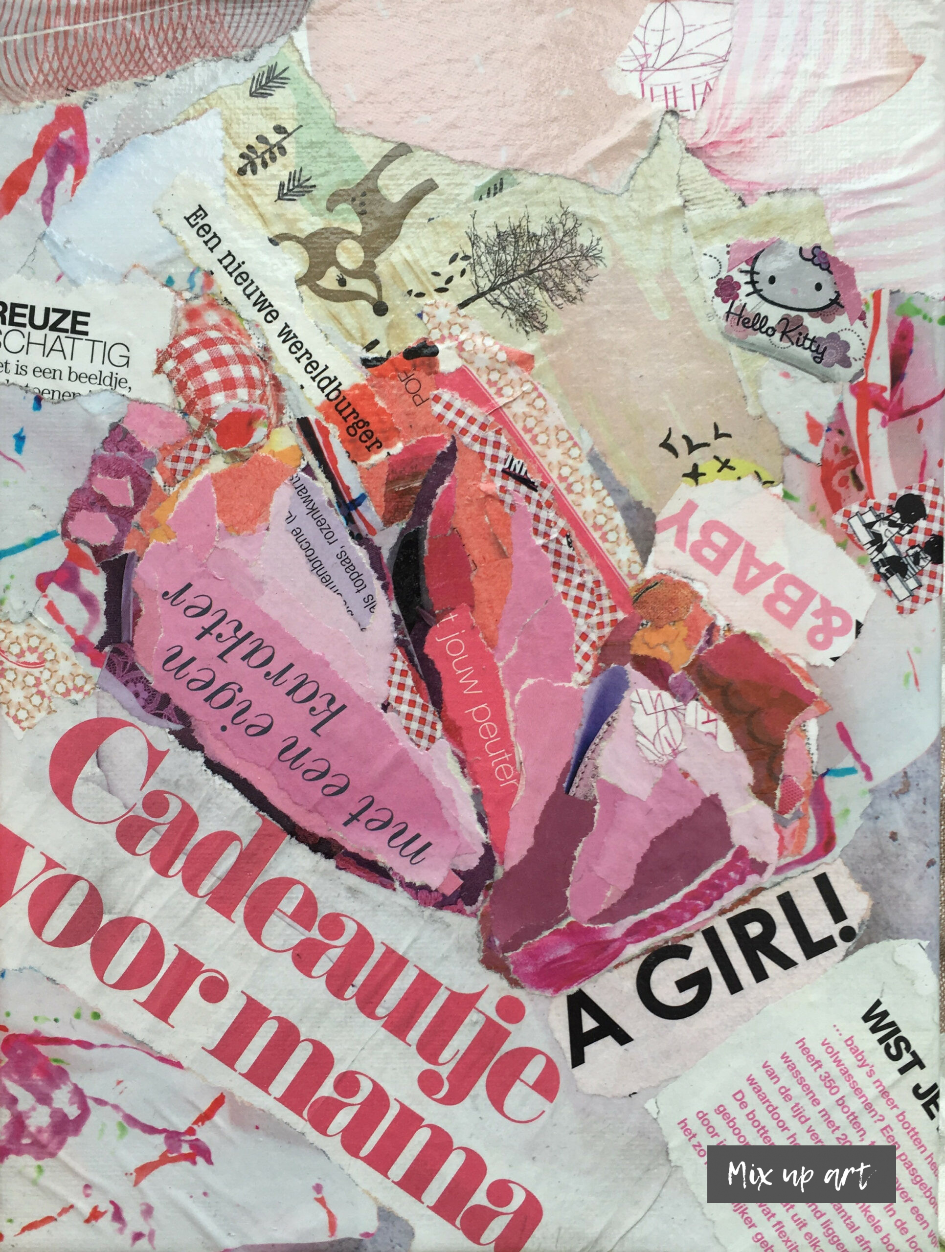 Babygirl "Babygirl"- Verkocht - Collage (18 x 24)