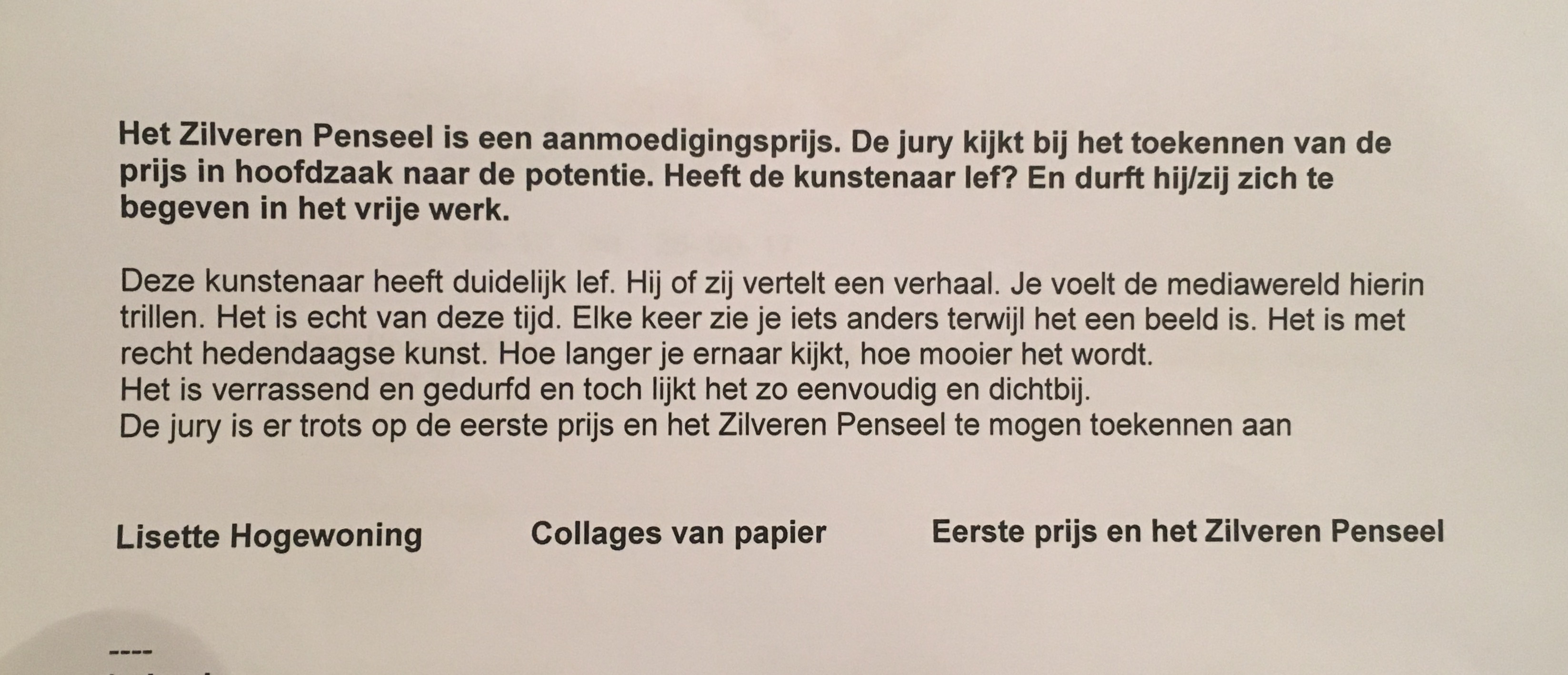 Jury rapport Oranje expo