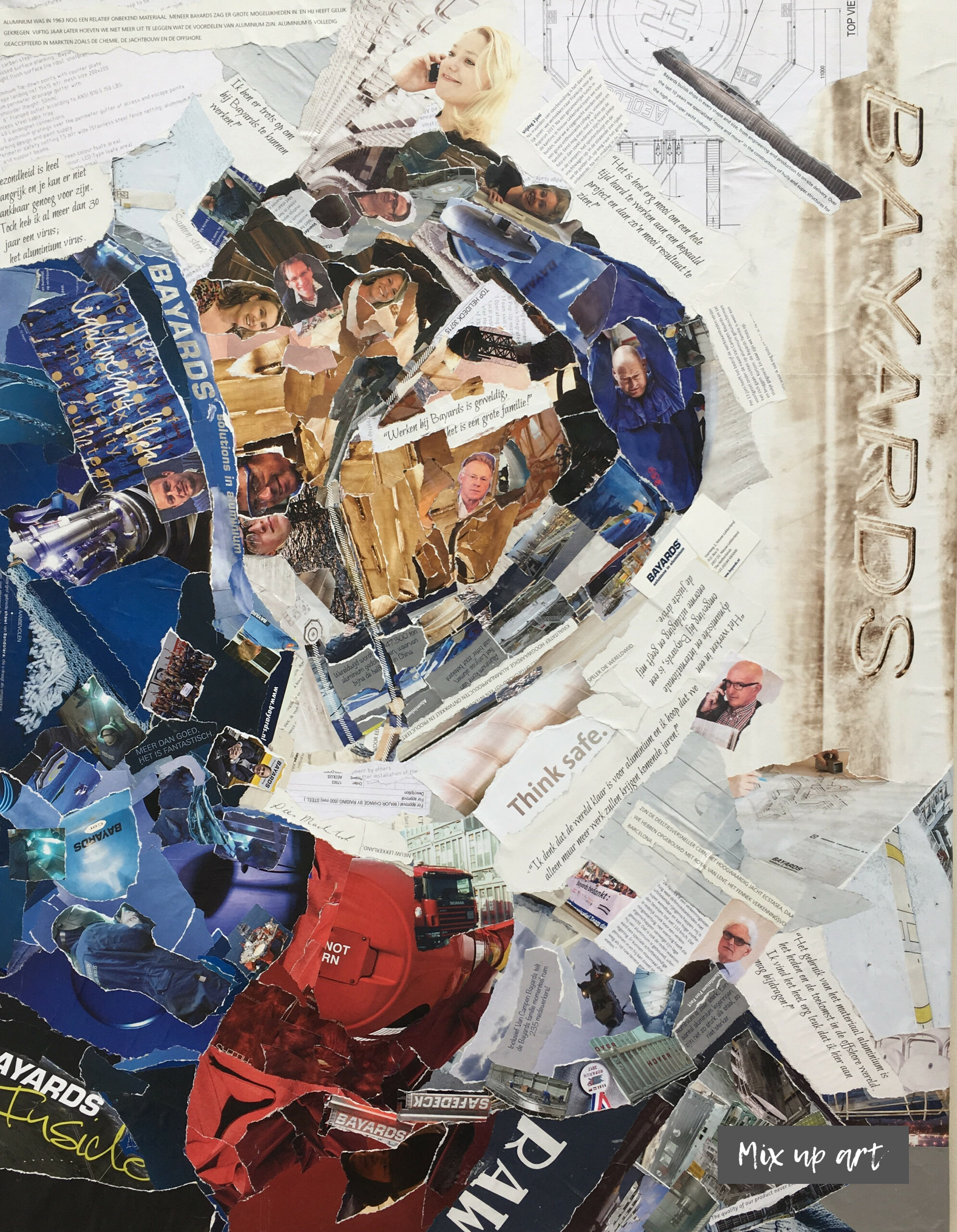 Bayards Bayards - In opdracht / Collage op canvas 70 x 90