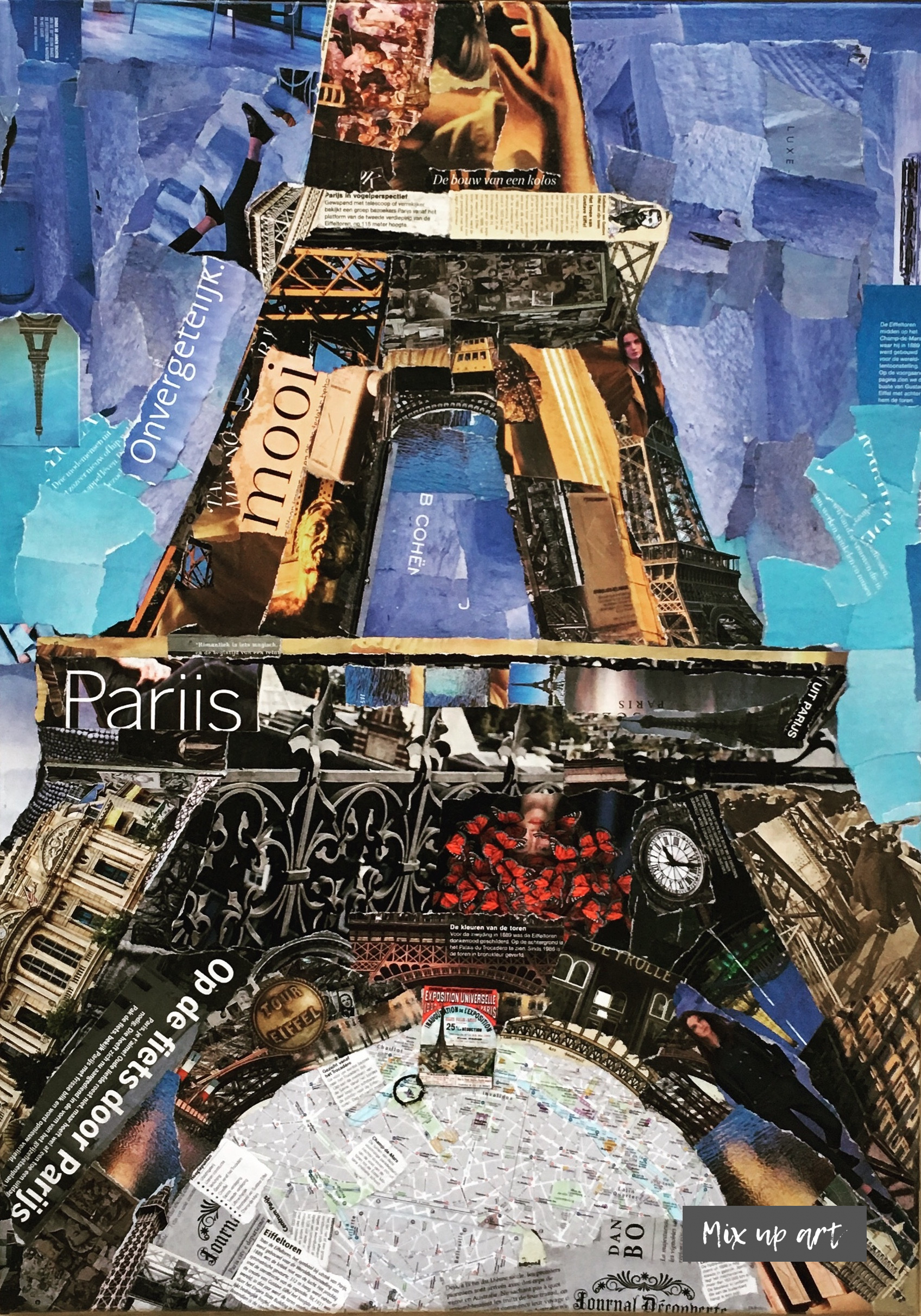 La Tour Eiffel La Tour Eiffel - € 750,- / Collage (50 x 70)