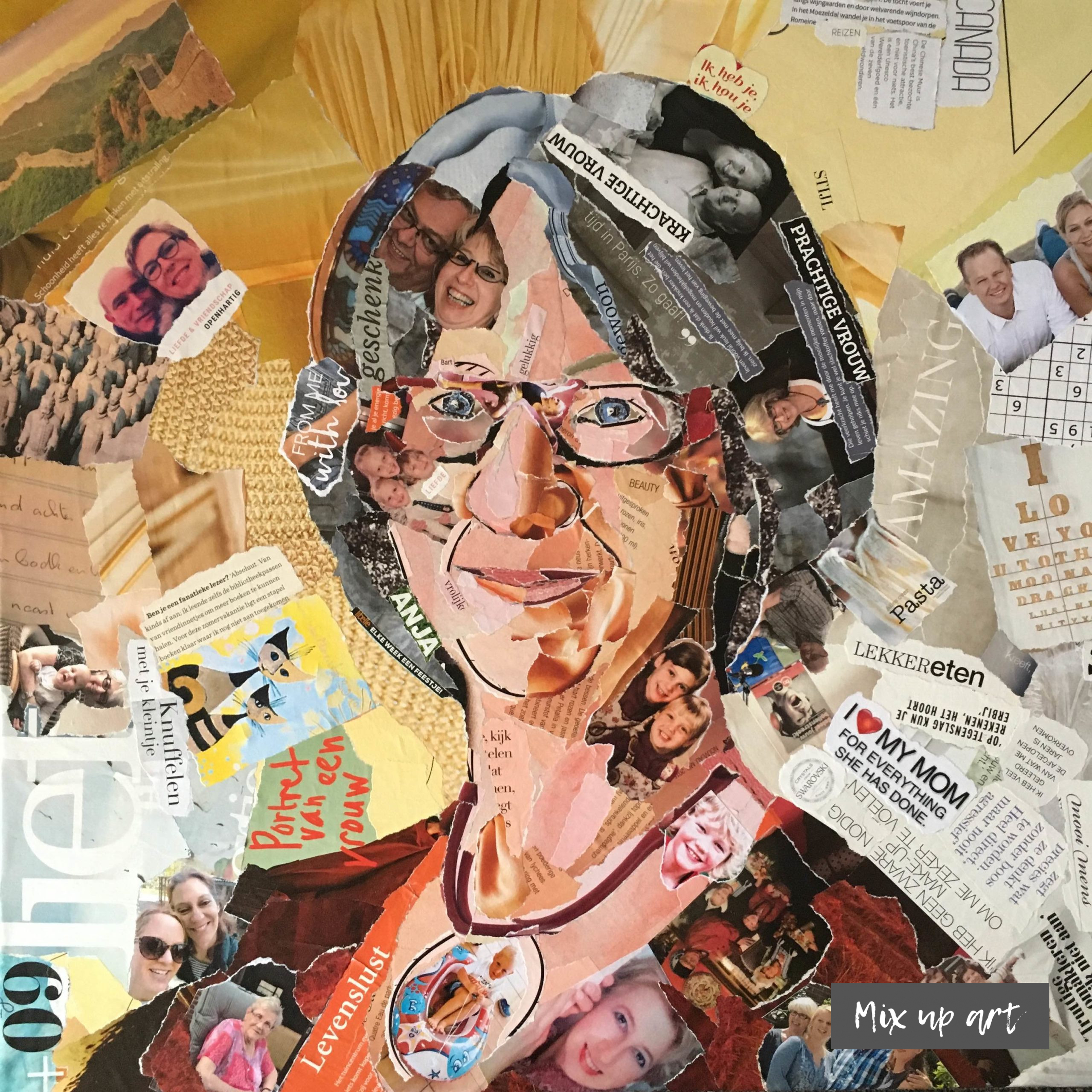 Anja Anja - In opdracht - Collage (50 x 50)