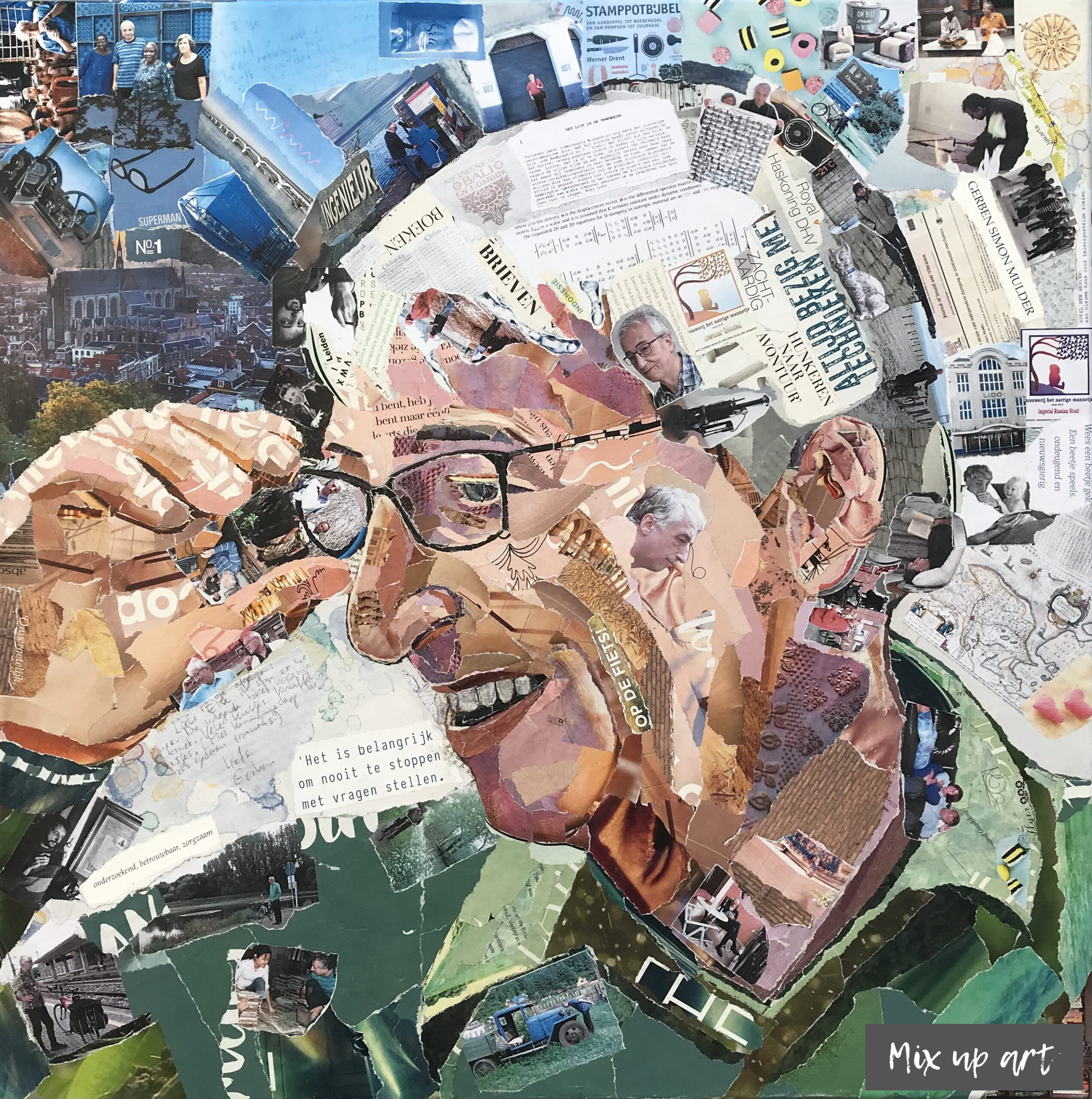 Gerben Gerben - In opdracht - Collage (60 x 60)