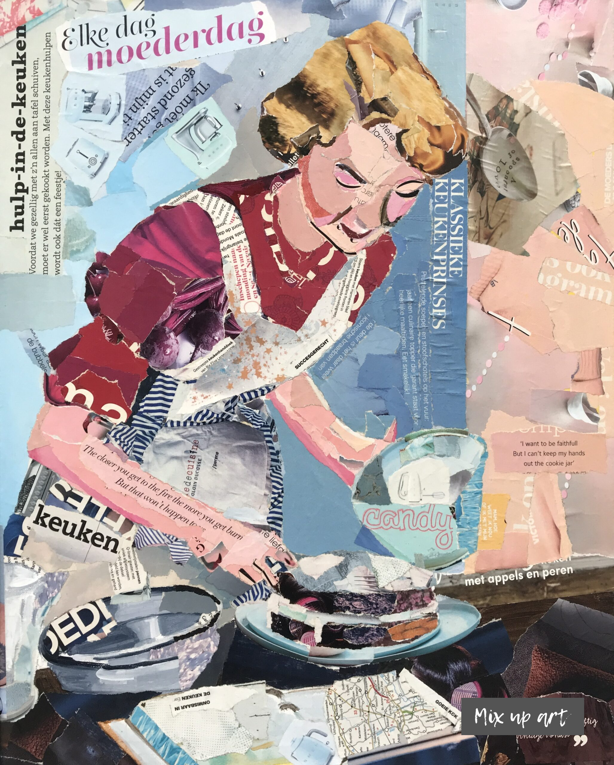 In the kitchen In the kitchen - € 500,- Collage (40 x 50)