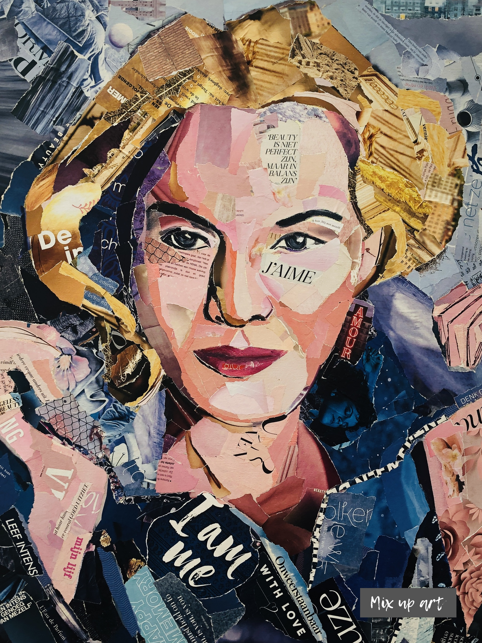 I am me I am me - € 750,- Collage (60 x 80)