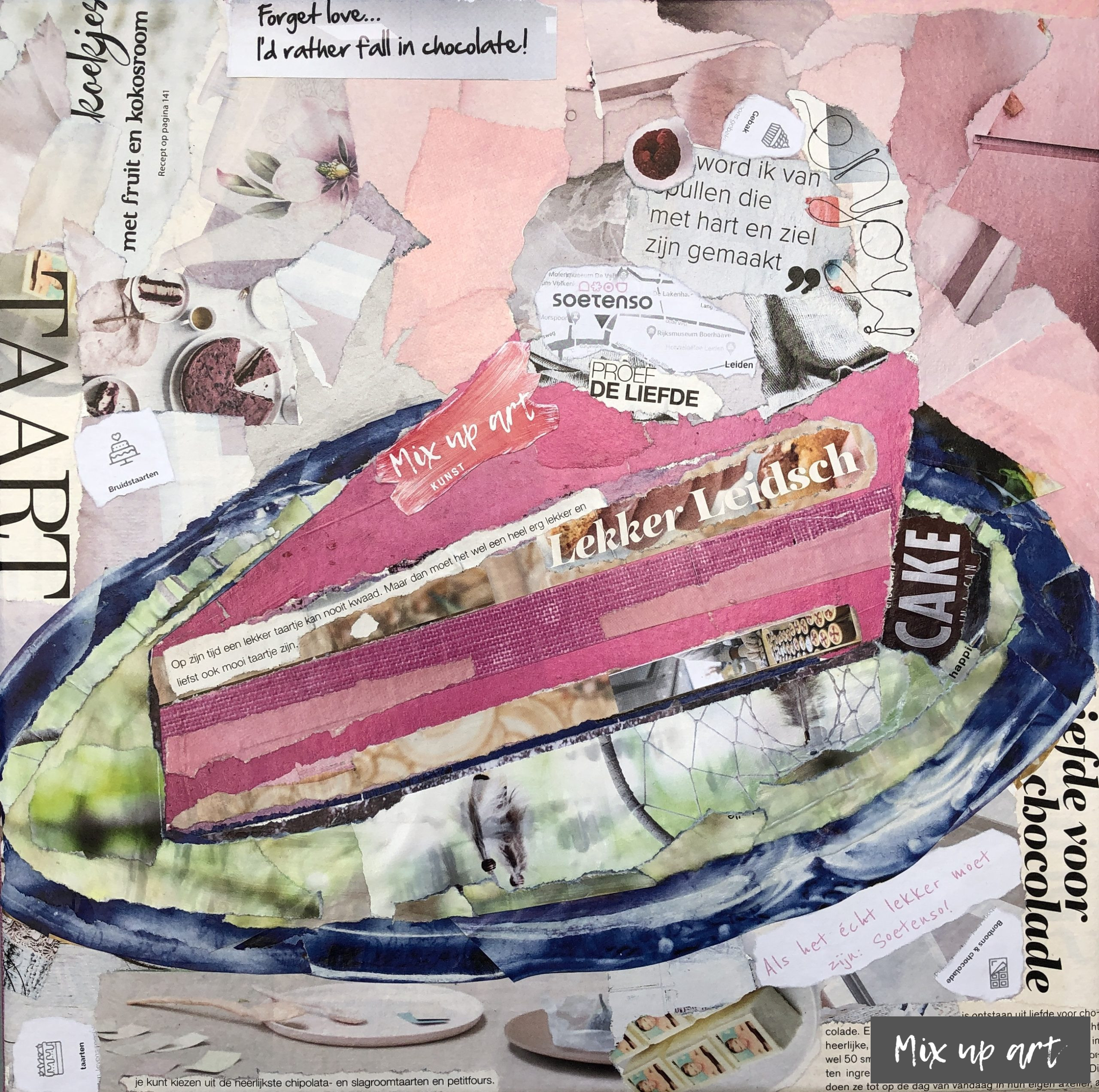 Soetenso taart Soetenso taart - In opdracht - Collage (30 x 30)