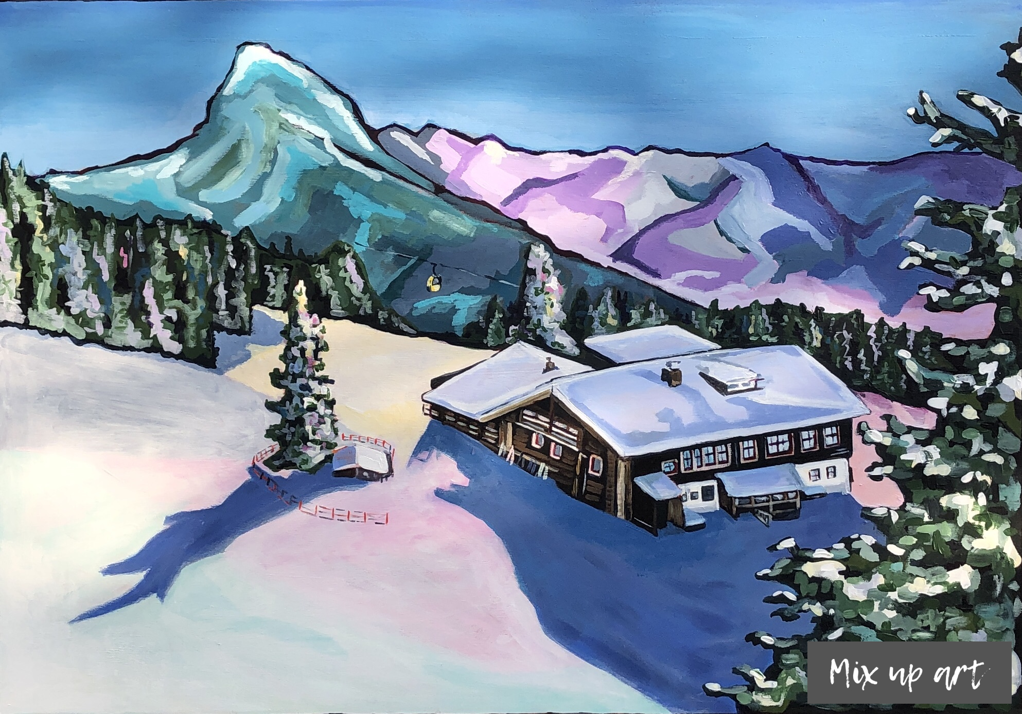 Schuettalm - Acrylverf op hout(40 x 60) - Verkocht